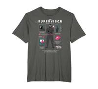 Squid Game The Supervisor T-Shirt, Men's Big and Tall, Asphalt Grey, 5X Tall