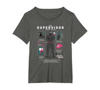 Squid Game The Supervisor T-Shirt, Women's Plus, Asphalt Grey, 6X