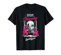 Squid Game Unisex-Adults T-Shirt, Black, Small, V-Neck, Slim Fit, Christmas, Licensed TV Show T-Shirt, He Sees You When You're Sleeping