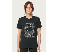 Squid Game Women's Prize Money Piggy Bank White Print Relaxed Fit T-Shirt in Black | Size: 2XL Squid Game Black 2XL