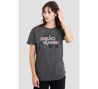 Squid Game Women's Silhouette Games T-Shirt, Charcoal | Size: 2XL Squid Game Charcoal 2XL