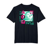 Squid Game Young HEE Overlay T-Shirt, Men's Big and Tall, Black, 5X Tall