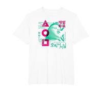 Squid Game Young HEE Overlay T-Shirt, Men's Big and Tall, White, 3X Tall