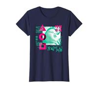 Squid Game Young HEE Overlay T-Shirt, Women, Navy Blue, 3X-Large