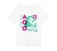 Squid Game Young HEE Overlay T-Shirt, Women's Plus, White, 2X
