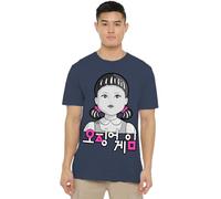 Squid Game Young-HEE Pop Art Unisex T Shirt, Heather Navy, X-Large