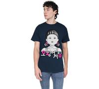 Squid Game Young-HEE Pop Art Unisex T Shirt, Navy, Medium
