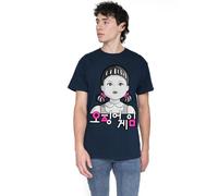 Squid Game Young-HEE Pop Art Unisex T Shirt, Navy, X-Large