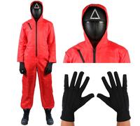 Squid Guard Triangle Costume I Love Fancy Dress Red Large