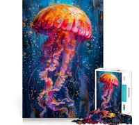Squid in Paint Hard Jigsaw Puzzle for Adults 1000 Pieces Recall Upgrade Gentle Relax Clear Cut Unique Gift 38x26cm