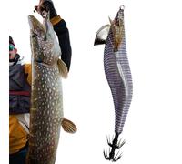 Squid Jig Glow, Glow Squid Lure | Fluorescent Squid Jig Hooks,Realistic Artificial Baits for River Pond, Saltwater Freshwater Fish Attracting Tools