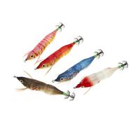 Squid Jig - Glowing In The Dark Fish Baits And Fishing Gear,5 Pieces Artificial Squid Hooks For,For Outdoors Activities In Rivers Lakes And Ponds Holiday During Night And