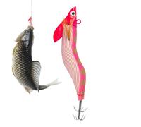 Squid Jig, Realistic Glow in the Dark Artificial Fishing Lure, Luminous Squid Jig, for Saltwater, Freshwater, Boat, River, Bridge, Throw, Lake, Pond, Enthusiasts, Beginners