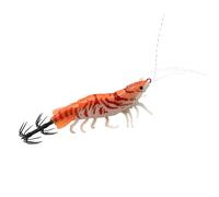 Squid Lure - 8 cm Octopus Bait with Double Umbrella Hook, Glow in the Dark Squid Hook with Realistic Shrimp Design, for Trolling Sea, Underwater Lakes Rivers