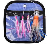 Squid Lure for Offshore Trolling and Drifting with Silicone Skirt That Maintains Pose Underwater Flow (6inch pink)