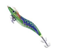 Squid Lure, Squid Bait | Wooden Shrimp Hook with Glow Effect, Flexible Swimming, Realistic Shrimp for Cod, Snapper, Snakehead, Squid, Bass