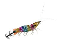 Squid Lures, 8 cm Octopus and Slow Effect Lure | Glow in the Dark Squid Hook with Realistic Design Shrimp | for Sea Lakes Rivers Freshwater Immersion