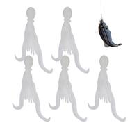 Squid Lures for Saltwater Fishing Artificial Squid Baits | 5pcs Fishing Lure Simulation Saltwater Squid Bait | Effective Lures Easy to Catch Fishing Tackle