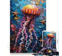 Squid Seastar Painting 1000 Piece Jigsaw Puzzles for Adults Teenagers Mental Toy Calm Relax Premium Cut Heartfelt Gift 38x26cm