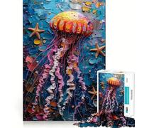 Squid Seastar Painting Jigsaw 1000 Pieces for Teenagers Mind Exercise Toy Relaxing Fun Design Assembly Perfect Present 50x75cm