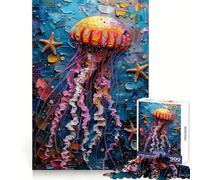 Squid Seastar Painting Jigsaw 1000 Pieces for Teenagers Mind Exercise Toy Relaxing Fun Design Assembly Perfect Present 50x75cm