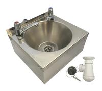 SQUID® SINK with LEVER TAPS Stainless Steel HAND WASH BASIN Waste, Plug & Trap