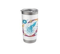 Squid Space Astronaut Fish Animal Biologist Ocean Squid Stainless Steel Insulated Tumbler