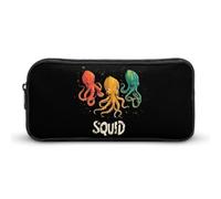 Squid Squad Large Pencil Case Big Capacity Pencil Pouch Pen Bag Marker Pen Case for Women Men