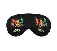 Squid Squad Sleep Mask Soft Blackout Eye Mask Eye Shade Cover with Adjustable Strap for Men Women
