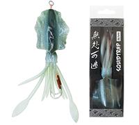 Squid Trap Fishing Lures for Saltwater Soft Artificial Rigged Squid Jig Trolling Lures with UV Glow Sea Offshore Fishing 7''/3.5 oz (A)