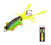 Squid Trap Fishing Lures Soft Rigged UV Luminous Jig with Fish Fin Designed for Sea Bass Tuna Grouper and Mackerel (A1069)
