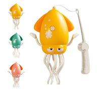 Squid Tummy Time Toy, Squiddybop the Dancing Squid, Electric Magic Dancing Octopus Toy, Auto-Avoid Crawling Toys DancingToys with Lights for Indoor Cat Dog (yellow)