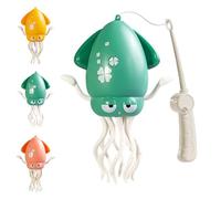 Squid Tummy Time Toy, Squiddybop the Dancing Squid, Electric Magic Dancing Octopus Toy, Auto-Avoid Crawling Toys DancingToys with Lights for Indoor Cat Dog (green)