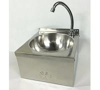 SQUID ZS002 Knee Operated Hand Wash Basin Sink COMPACT Stainless Steel