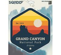 Squiddy Grand Canyon National Park Arizona - Vinyl Sticker Decal for Phone, Laptop, Water Bottle (3" Tall)