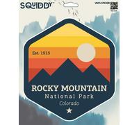 Squiddy Rocky Mountain National Park Colorado - Vinyl Sticker Decal for Phone, Laptop, Water Bottle (3" Tall)