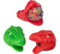 Squidgy Saurus Dinosaur Stress Ball Toy, Squishy Squeeze Dino Head with Pop-Out Ball, Ages 3 and Above, 4 Styles - 1 sent at random