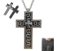 Squids Necklace Game, 2026New Games of Squid Costume Necklace, Cross-ShapedNecklace with Secret Compartment, Character Ten Shaped PendantNecklaces 3D Metal Design Charm (A)