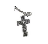 Squids Necklace Game, Games of Squid Costume Necklace, Cross-ShapedNecklace with Secret Compartment, Character Ten Shaped PendantNecklaces 3D Metal Design Charm (#A)
