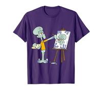 Squidward Paintings in His House T-Shirt, Men, Purple, XX-Large