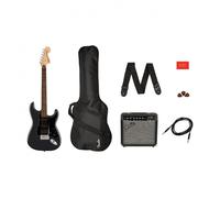 Squier Affinity Series Stratocaster HSS Pack IL Charcoal Frost Electric Guitar Starter Pack (Metallic)