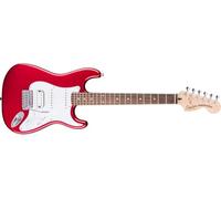 Squier by Fender Affinity Junior Strat HSS, Short Scale, Candy Apple Red | Beginner electric guitar for kids, short scale body, HSS pickups, laurel fingerboard, ideal starter guitar for children