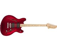 Squier by Fender Affinity Series Starcaster®, Maple Fingerboard, Candy Apple Red, Comes with Free Virtual Lessons