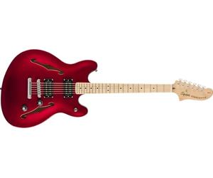 Squier by Fender Affinity Series Starcaster®, Maple Fingerboard, Candy Apple Red, Comes with Free Virtual Lessons