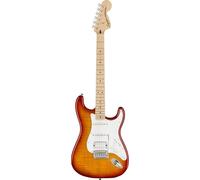 Squier by Fender Affinity Strat FMT HSS, Maple, Sienna Sunburst | Beginner electric guitar, flame maple top, HSS pickups, maple fingerboard, versatile tones, ideal starter Strat