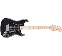Squier by Fender Affinity Strat Junior HSS Beginner Electric Guitar | Short scale kids electric guitar, HSS pickups, maple fingerboard, metallic black, beginner Stratocaster, small body