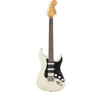Squier by Fender Classic Vibe 70s Strat HT HSS, Laurel, Olympic White | Vintage HSS electric guitar, 70s Strat styling, Laurel fingerboard, black pickguard, great for beginners & intermediates