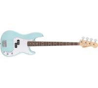 Squier by Fender Debut Collection Precision Bass Guitar, Laurel Fingerboard, White Pickguard, Daphne Blue