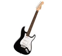 Squier by Fender Debut Collection Stratocaster Electric Guitar, Laurel Fingerboard, White Pickguard, Black