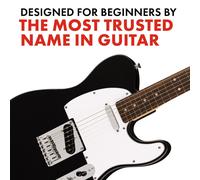 Squier by Fender Debut Collection Telecaster Electric Guitar, Laurel Fingerboard, White Pickguard, Black